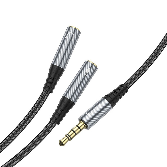 Cablu audio AUX 2-în-1 Hoco UPA21 – splitter jack de 3,5 mm
