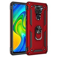 Husă blindată pentru Xiaomi Redmi Note 9, Nox Case Ring, roșu