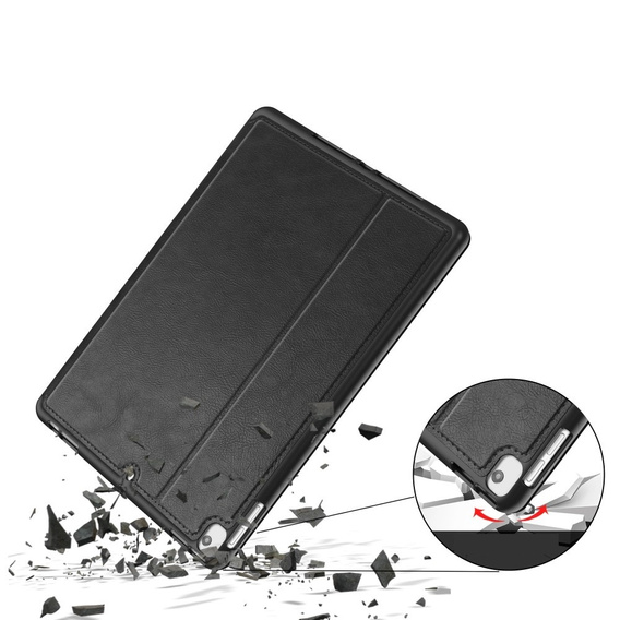 Husă pentru iPad 10.2 2021 / 2020 / 2019, Business Card and Pen Slot, negru