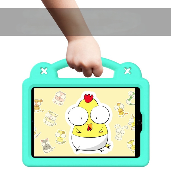 Husă pentru copii pentru iPad mini 7.9" 2019/2015/2014/2013/2012 (5/4/3/2/1 gen.), Cute Patterns, cu suport, verde