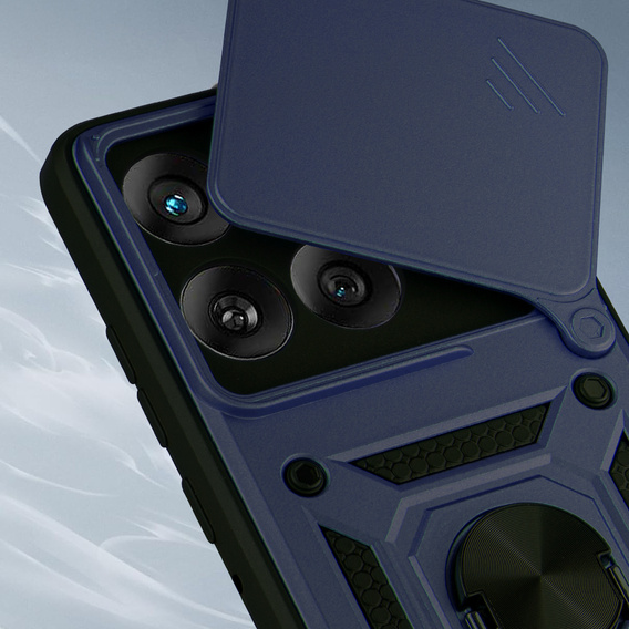 Husă blindată pentru Motorola Edge 60 / 60 Fusion, CamShield Slide, albastru