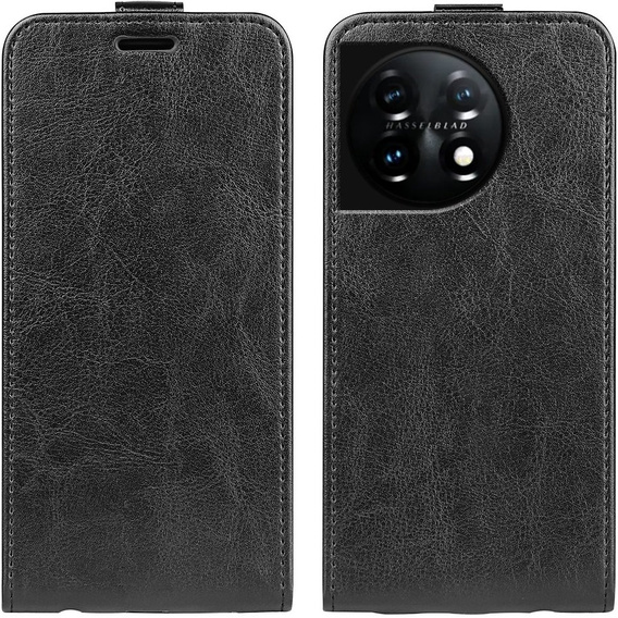 Cu clapetă pentru OnePlus 11 5G, Flip, negru