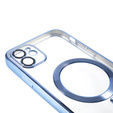 Husă pentru iPhone 12, Electro MagSafe, albastru + Sticlă pentru ecran