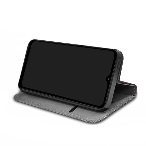 Husă pentru Samsung Galaxy M15 5G, Smart Magnet, negru + sticlă 9H