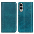 Husa cu clapetă pentru Samsung Galaxy S25 Edge, Split Leather, verde