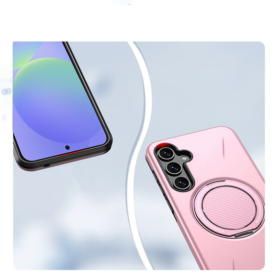 Husă MagSafe cu suport pentru Samsung Galaxy A37 5G, roz