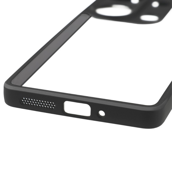Carcasă pentru Xiaomi Redmi Note 13 Pro 4G / Xiaomi Redmi Note 14S / Xiaomi Poco M6 Pro 4G, Fusion Hybrid, cu protecție pentru camera foto, transparent / negru