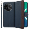 Cu clapetă pentru OnePlus 11 5G, KHAZNEH RFID, Dual Color, albastru închis