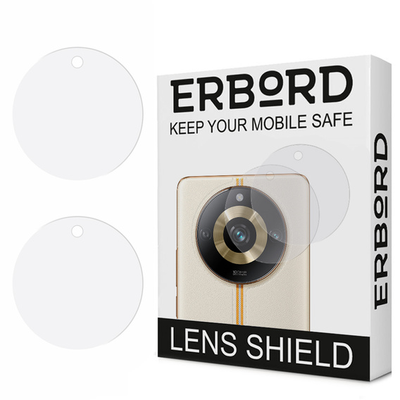 2x ERBORD sticlă călită ERBORD pentru camera pentru Realme 12, transparentă