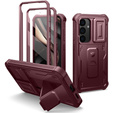 Husă blindată pentru Samsung Galaxy S25+ Plus, Dexnor Full Body (Two Frames), roșu