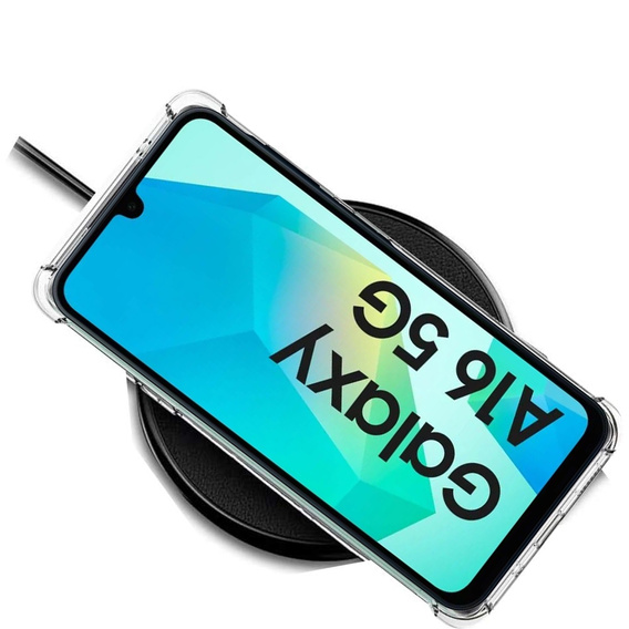 Husă pentru Samsung Galaxy A16, Fusion Hybrid Case, pentru MagSafe, transparentă + Sticlă pentru ecran