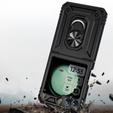 Husă blindată pentru Samsung Galaxy Z Flip7 FE / Z Flip6, Nox Case Ring, negru