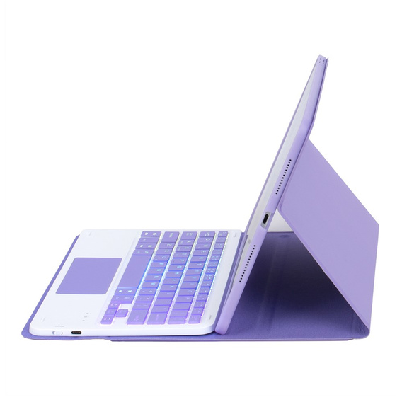 Husă cu tastatură Bluetooth iluminată și touchpad pentru Samsung Galaxy Tab A11+