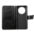 Cu clapetă pentru Realme 11 Pro / 11 Pro +, Butterfly, negru