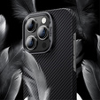 Carcasa BENKS Kevlar pentru iPhone 15 Plus, Carbon Fiber, negru