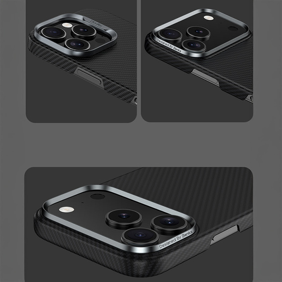 BENKS Kevlar Armor Air Carbon Fiber 600D A070 la cazul MagSafe pentru iPhone 17 Pro Max