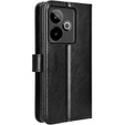 Cu clapetă pentru Realme GT 7 / 7T, Crazy Horse Wallet, negru