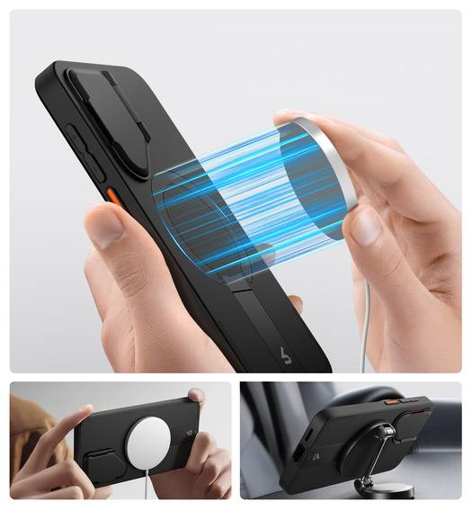 Husă pentru Samsung Galaxy S25, Suritch Shockproof, pentru MagSafe, negru