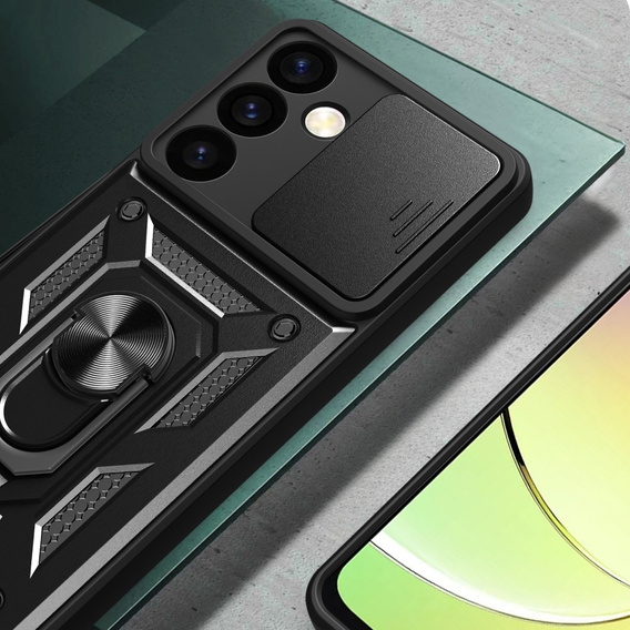 Husă blindată pentru Samsung Galaxy S24, CamShield Slide, negru