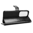 Cu clapetă pentru Vivo Y19s, Crazy Horse Wallet, negru