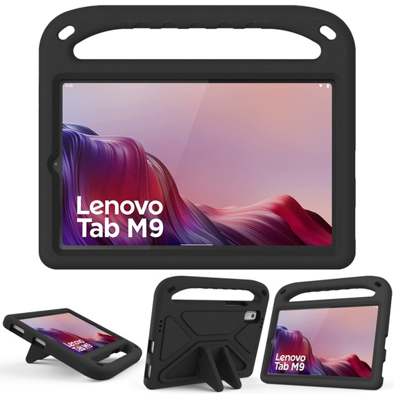 Husa pentru copii pentru Lenovo Tab M9, Husa pentru copii cu mâner, negru 