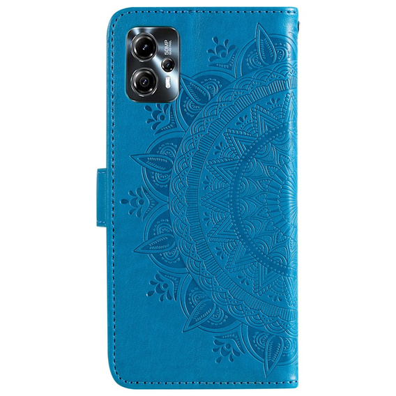 Cu clapetă pentru Motorola Moto G13 / G23, Mandala Flower, albastru