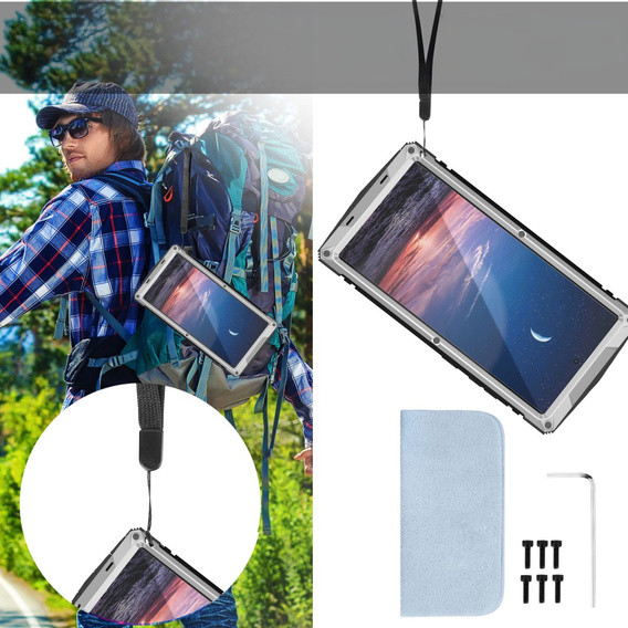 Husă blindată pentru Samsung Galaxy S25 Ultra, R-JUST, de argint
