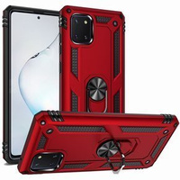 Husă blindată pentru Samsung Galaxy Note 10 Lite, Nox Case Ring, roșu