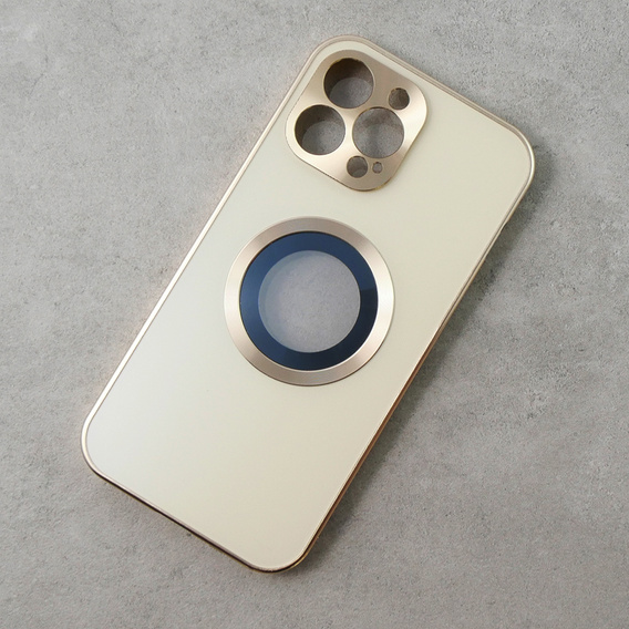 Husă pentru iPhone 13 Pro Max, Dual Glass, pentru Magsafe, de aur