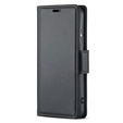 Husă pentru Xiaomi 15, ERBORD Glossy Litchi, portofel cu clapetă, negru