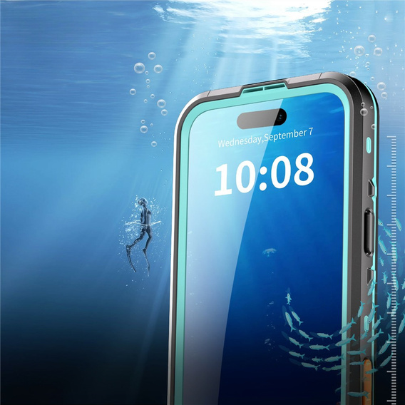 Husă pentru iPhone 17 Pro Max, IP68 rezistentă la apă, SHELLBOX MagSafe, albastru