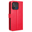 Cu clapetă pentru Xiaomi Redmi 12C, Crazy Horse Wallet, roșu