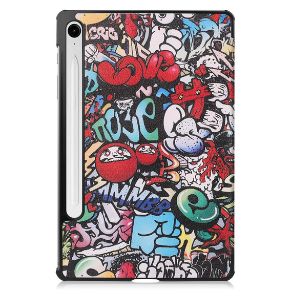 Husă pentru Samsung Galaxy Tab S10 Lite / S10 FE / S9 FE, cu clapetă, graffiti