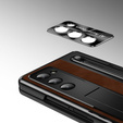 Husă cu suport din piele + PC cu geam și stylus pentru Samsung Galaxy Z Fold6 5G