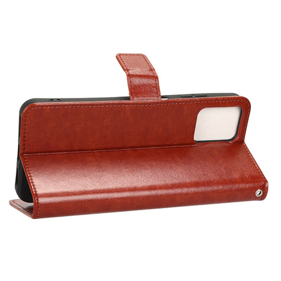 Cu clapetă pentru T Phone Pro 5G, Crazy Horse Wallet, maro