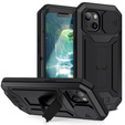 Husă pentru iPhone 13, R-JUST CamShield Slide, armată, negru