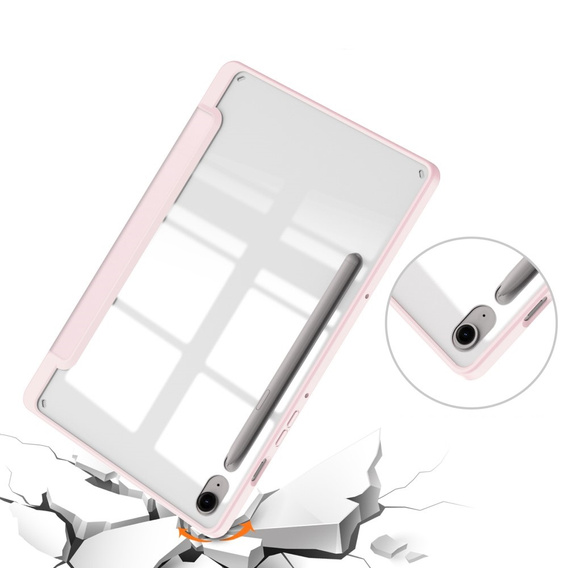 Husă pentru Samsung Galaxy Tab S10 Lite / S10 FE / S9 FE, Smartcase Hybrid, cu spațiu pentru stylus, roz