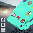 Husă pentru copii pentru Lenovo Tab M10 10.1 Gen 3 TB-328FU/TB-328XU, Cute Patterns, cu suport, verde