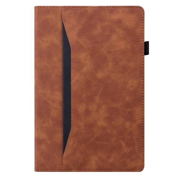 Husă pentru iPad 10.9 2022 10 Gen, Classic, cu spațiu pentru stylus, maro