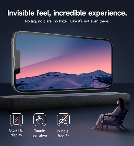 2x sticlă temperată SURITCH pentru iPhone 16e / 14 / 13 Pro