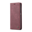 Husa CASEME pentru Xiaomi Redmi Note 10 / 10S, Leather Wallet Case, maroon