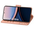 Cu clapetă pentru Xiaomi Poco F7 Ultra, Butterfly, roz rose gold