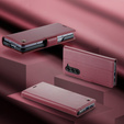 Husa cu clapetă CASEME pentru Samsung Galaxy Z Fold6 5G, Litchi Wallet, roșu