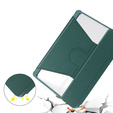 Husă pentru tastatură pentru Samsung Galaxy Tab A9+, Rotary 360° Leather, verde închis