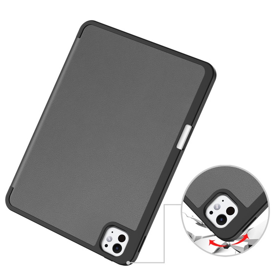 Husă pentru iPad Pro 11" 2024 (5 gen.), Smartcase cu spațiu pentru stylus, gri