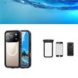 Husă pentru iPhone 17 Pro, impermeabilă IP68, SHELLBOX MagSafe, negru