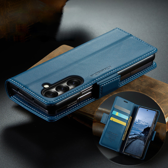 CASEME Litchi Wallet flip caz pentru Samsung Galaxy Z Fold7 5G