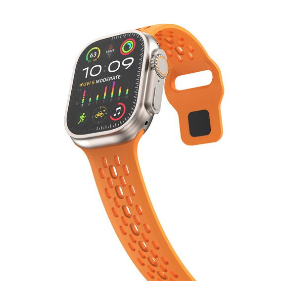Curea din silicon pentru Apple Watch 1/2/3/4/4/5/6/6/7/8/SE/ULTRA 42/44/45/49MM, portocaliu