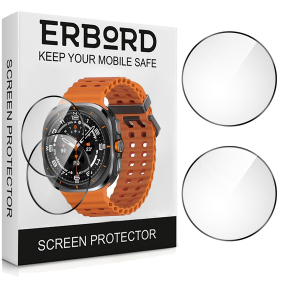 2x ERBORD Hybrid Glass pentru Samsung Galaxy Watch Ultra 47mm (2025 / 2024)