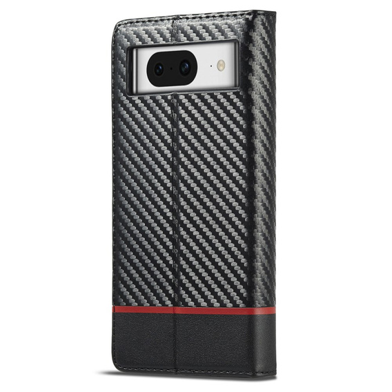 Carcasă cu clapetă pentru Google Pixel 8A, Carbon LC.IMEEKE, negru
